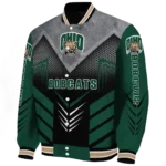 ohio bobcats arrow layer green black varsity jacket best selling.webp