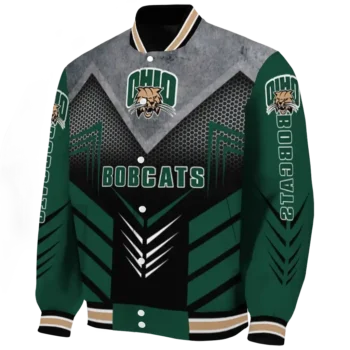ohio bobcats arrow layer green black varsity jacket best selling.webp