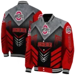 ohio state buckeyes arrow layer scarlet black varsity jacket best selling.webp