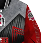ohio state buckeyes arrow layer scarlet black varsity jacket best selling.webp