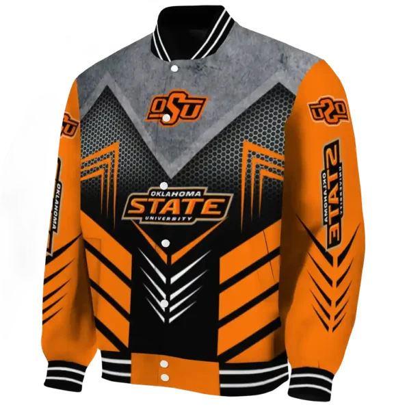 oklahoma state cowboys arrow layer orange black varsity jacket best selling.webp