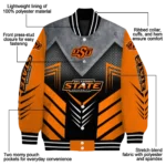 oklahoma state cowboys arrow layer orange black varsity jacket best selling.webp
