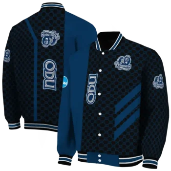 old dominion monarchs triple side stripes blue black varsity jacket fashion forward.webp