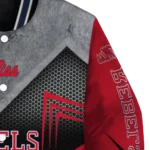 ole miss rebels arrow layer red black varsity jacket best selling.webp