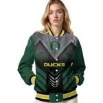 oregon ducks arrow layer green black varsity jacket best selling.webp