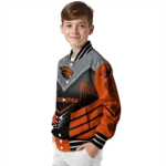 oregon state beavers arrow layer orange black varsity jacket best selling.webp