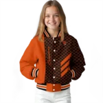 oregon state beavers triple side stripes orange black varsity jacket best selling.webp