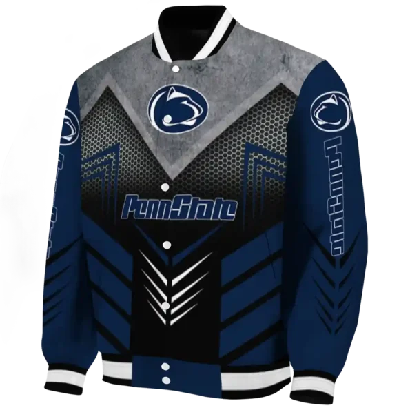 penn state nittany lions arrow layer blue black varsity jacket best selling.webp