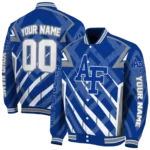 personalized air force falcons chevron angles blue varsity jacket best selling.webp
