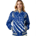 personalized air force falcons chevron angles blue varsity jacket best selling.webp