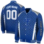 personalized air force falcons hexagon grid blue varsity jacket best selling.webp