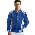 personalized air force falcons hexagon grid blue varsity jacket best selling.webp