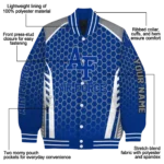 personalized air force falcons hexagon grid blue varsity jacket best selling.webp