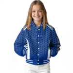 personalized air force falcons hexagon grid blue varsity jacket best selling.webp