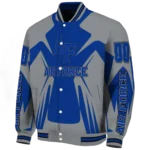 personalized air force falcons spider mark blue grey varsity jacket best selling.webp