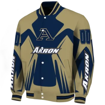 personalized akron zips spider mark blue gold varsity jacket best selling.webp
