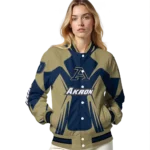 personalized akron zips spider mark blue gold varsity jacket best selling.webp