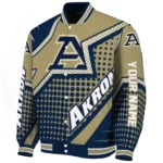 personalized akron zips star burst blue varsity jacket best selling.webp