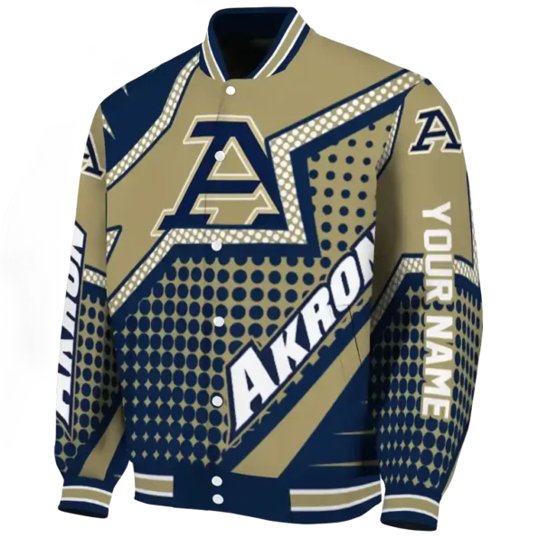 personalized akron zips star burst blue varsity jacket best selling.webp
