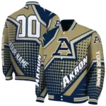 personalized akron zips star burst blue varsity jacket best selling.webp