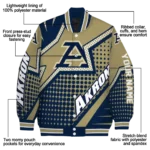 personalized akron zips star burst blue varsity jacket best selling.webp