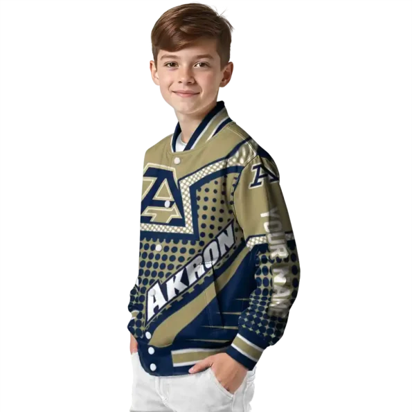 personalized akron zips star burst blue varsity jacket trendy.webp