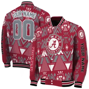 personalized alabama crimson tide pyramid shapes crimson varsity jacket fashion forward.webp