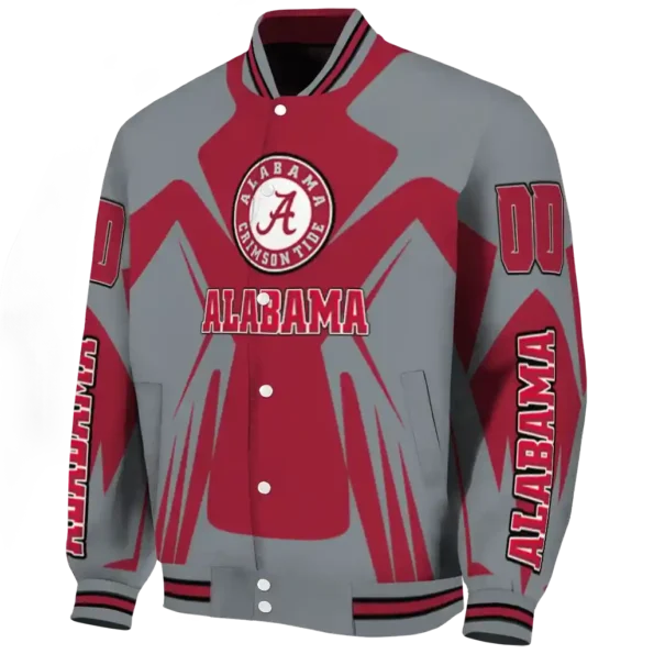 personalized alabama crimson tide spider mark crimson gray varsity jacket best selling.webp