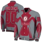personalized alabama crimson tide spider mark crimson gray varsity jacket best selling.webp