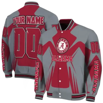 personalized alabama crimson tide spider mark crimson gray varsity jacket fashion forward.webp