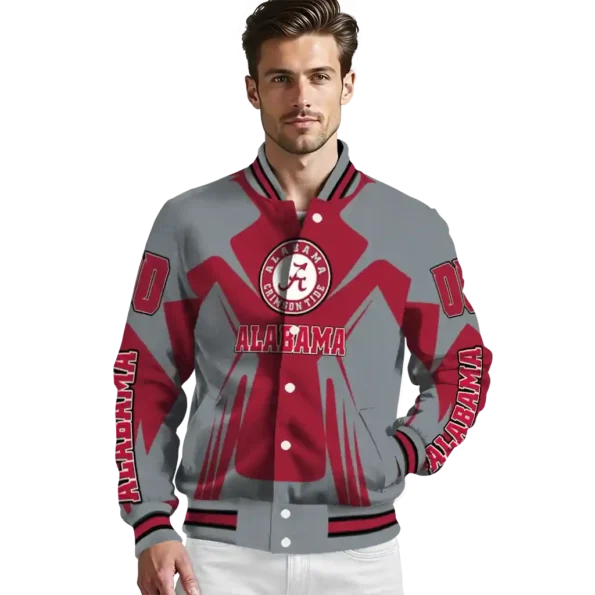 personalized alabama crimson tide spider mark crimson gray varsity jacket high quality.webp
