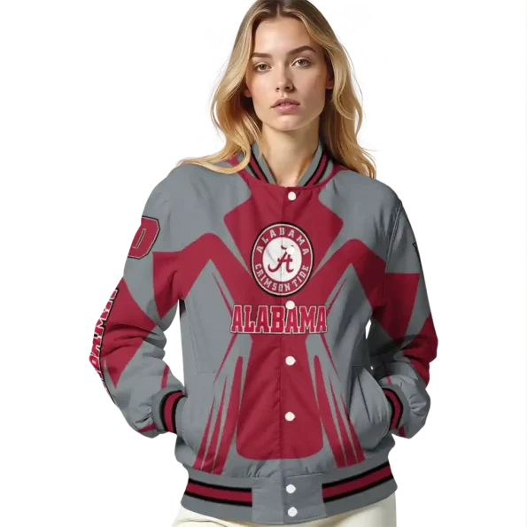 personalized alabama crimson tide spider mark crimson gray varsity jacket latest model.webp