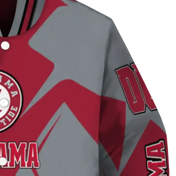 personalized alabama crimson tide spider mark crimson gray varsity jacket premium grade.webp