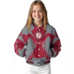 personalized alabama crimson tide spider mark crimson gray varsity jacket best selling.webp