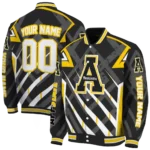 personalized appalachian state mountaineers chevron angles black varsity jacket best selling.webp