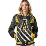 personalized appalachian state mountaineers chevron angles black varsity jacket best selling.webp
