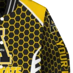 personalized appalachian state mountaineers hexagon grid black varsity jacket best selling.webp