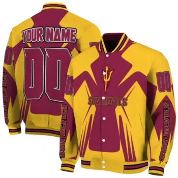 personalized arizona state sun devils spider mark maroon gold varsity jacket fashion forward.webp