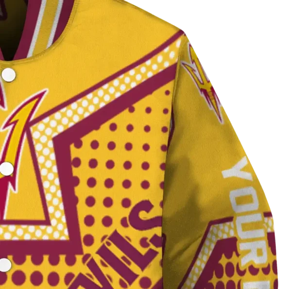 personalized arizona state sun devils star burst maroon varsity jacket premium grade.webp