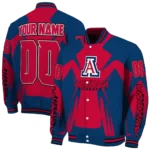 personalized arizona wildcats spider mark red navy varsity jacket best selling.webp