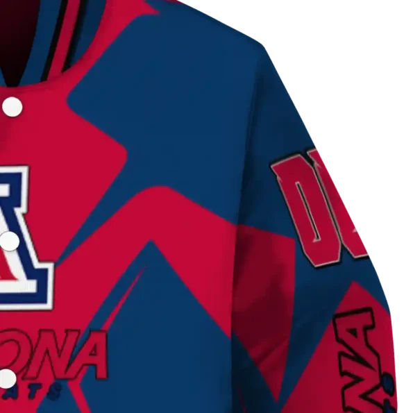 personalized arizona wildcats spider mark red navy varsity jacket premium grade.webp