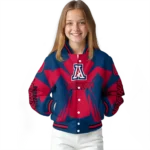personalized arizona wildcats spider mark red navy varsity jacket best selling.webp
