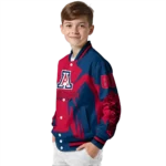 personalized arizona wildcats spider mark red navy varsity jacket best selling.webp