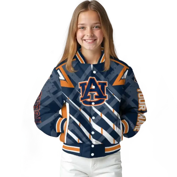 personalized auburn tigers chevron angles navy blue varsity jacket top rated.webp