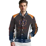 personalized auburn tigers hexagon grid navy blue varsity jacket best selling.webp