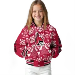 personalized ball state cardinals pyramid shapes red varsity jacket best selling.webp