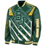 personalized baylor bears chevron angles green varsity jacket best selling.webp