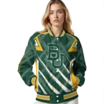 personalized baylor bears chevron angles green varsity jacket best selling.webp