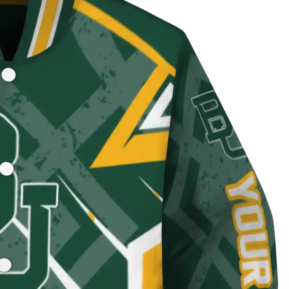 personalized baylor bears chevron angles green varsity jacket premium grade.webp
