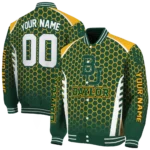 personalized baylor bears hexagon grid green varsity jacket best selling.webp